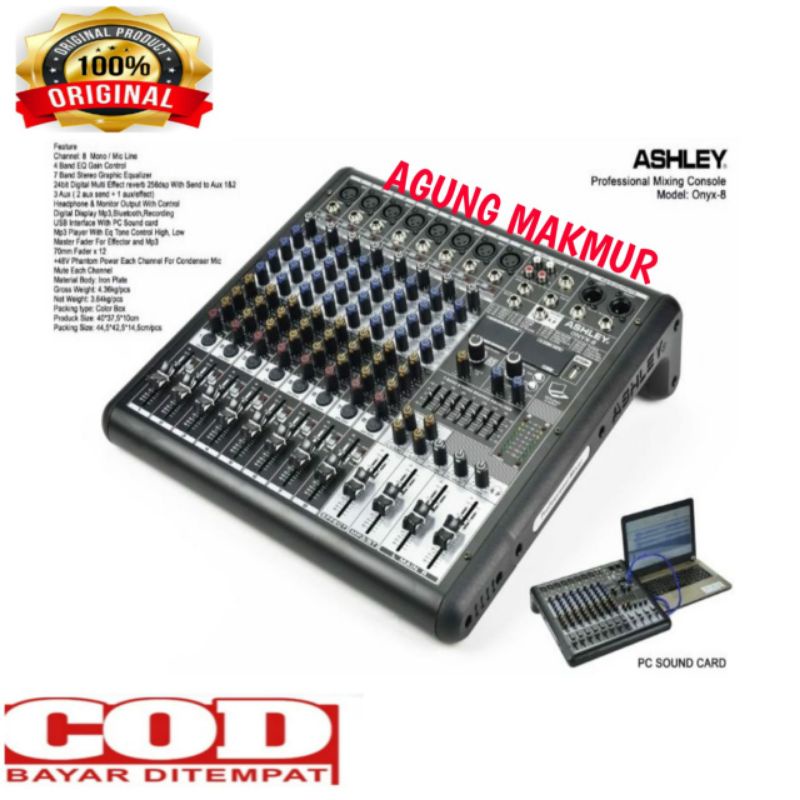 mixer ashley onyx8 ORYGINAL 8channel ASHLEY ONYX 8
