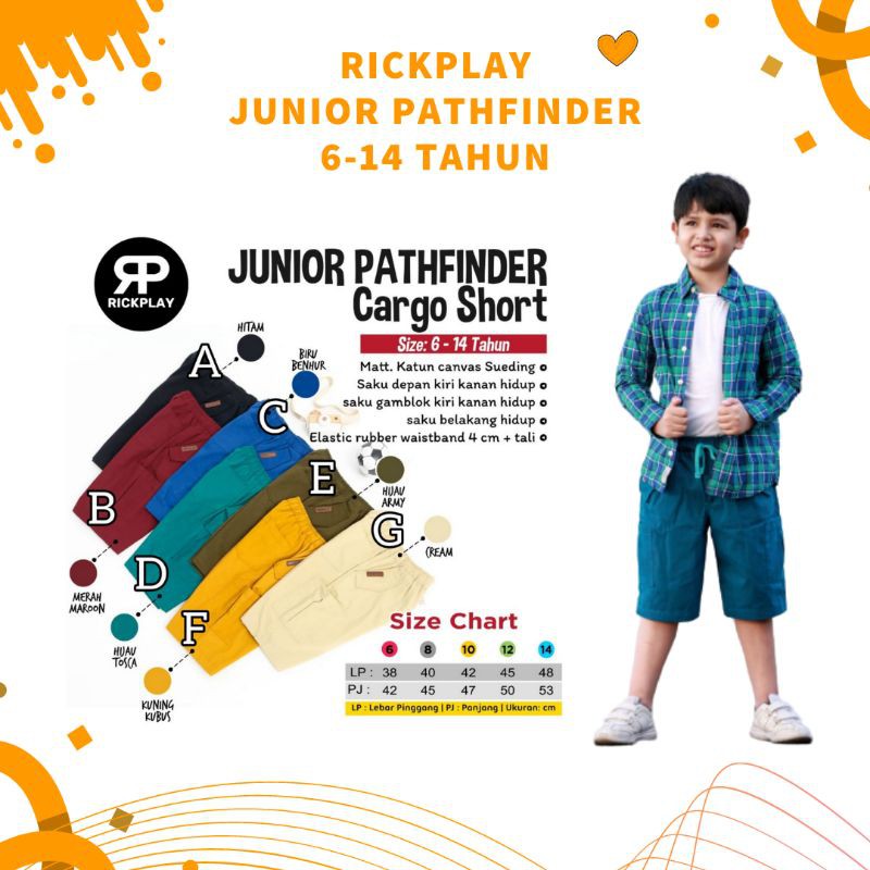 Rickplay Celana Pendek 6-14 Tahun | Laqula Baju Anak