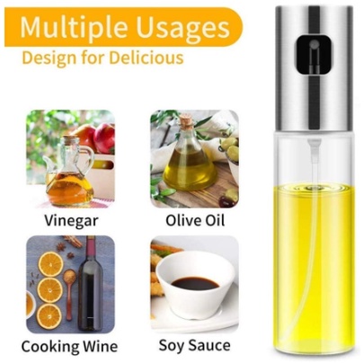 Botol Spray pump minyak goreng 100ml BBQ Kaca