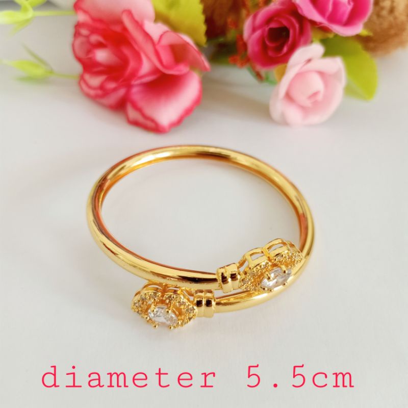 SALE Gelang Titanium anti karat lapis emas/aksesoris/perhiasan wanita