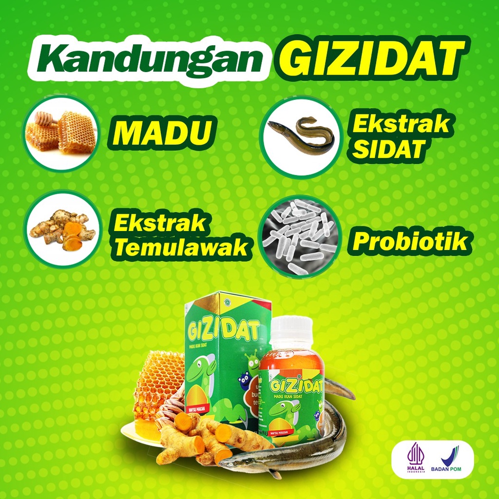 Gizidat Vitamin Madu Penambah Nafsu Makan Anak Penggemuk Berat Badan / Gemuk Sehat Susu / Obat Bayi