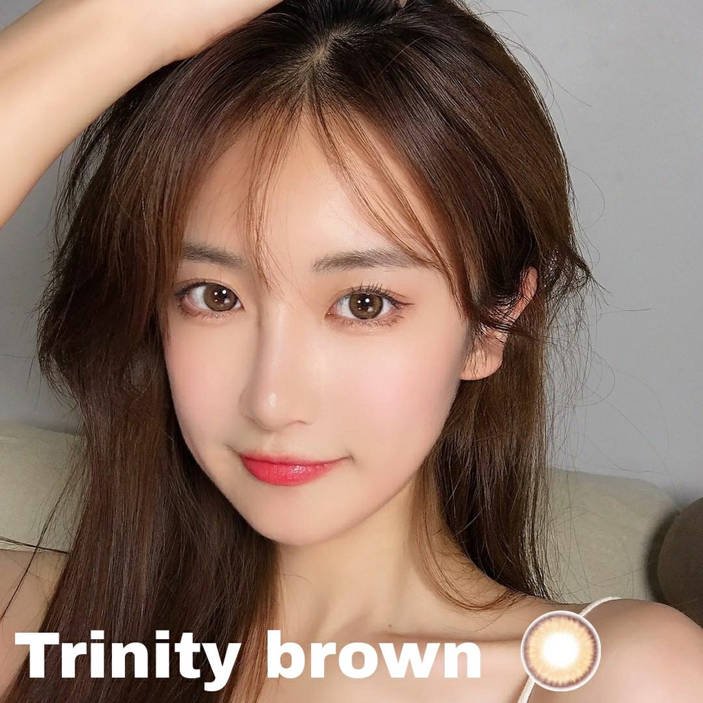 Softlens Kitty Kawaii Trinity - Soflen Big Eyes Warna Gray Brown bisa Minus