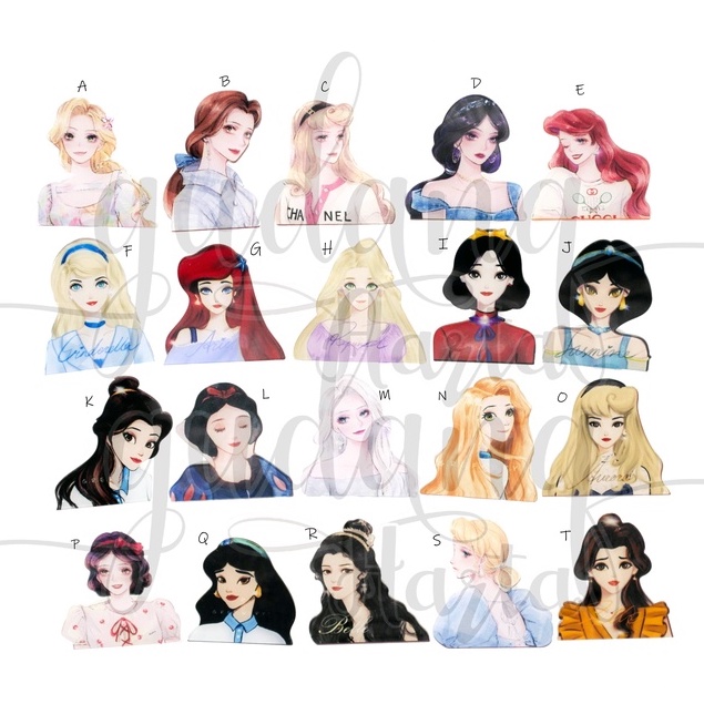 Pin Akrilik Modern Princess Pin Tas Cinderella Cute Bros Unik GH 208470