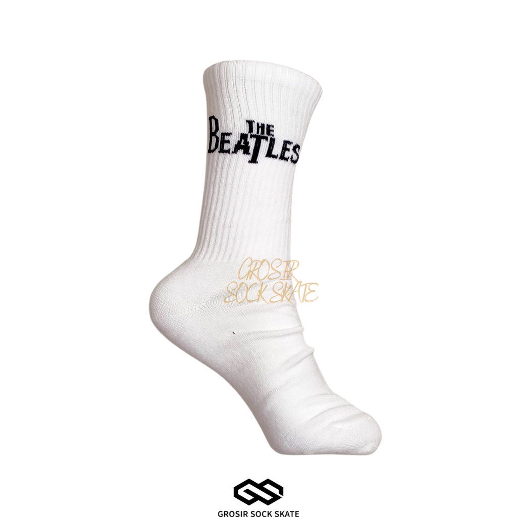 KAOS KAKI OLD SCHOOL THE BEATLES PUTIH