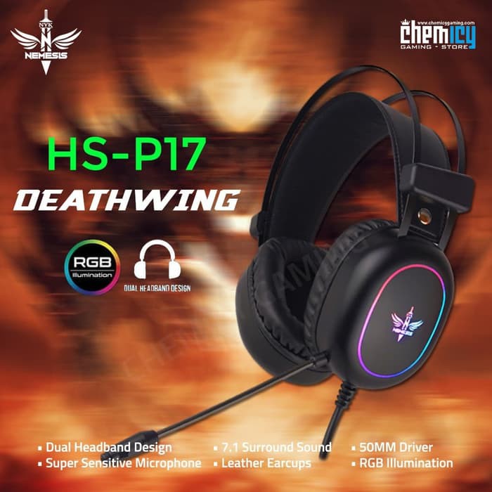 NYK HS-P17 Deathwing 7.1 RGB Gaming Headset