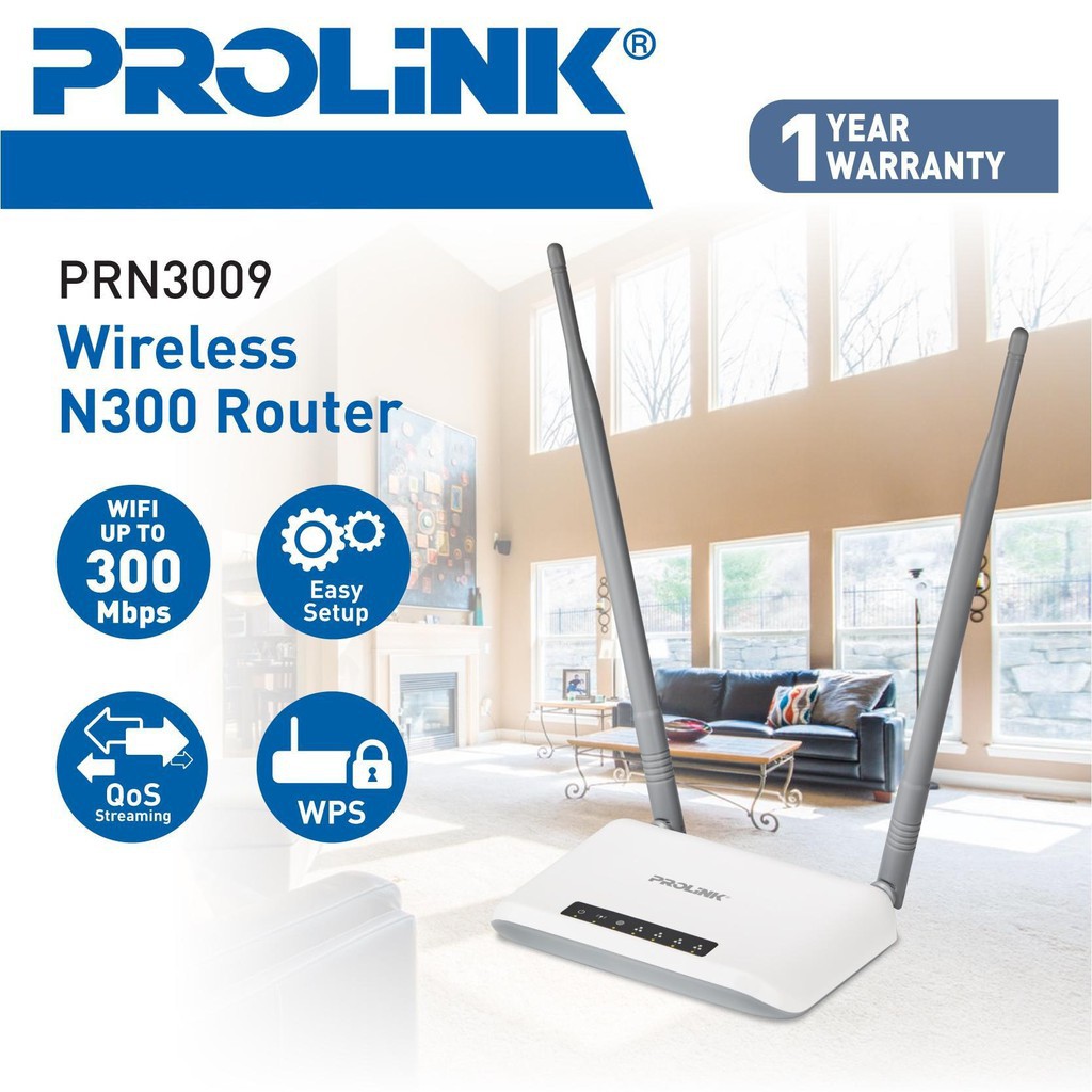 PROLINK PRN3009 Wireless-N Broadband AP/Router [300 Mbps]