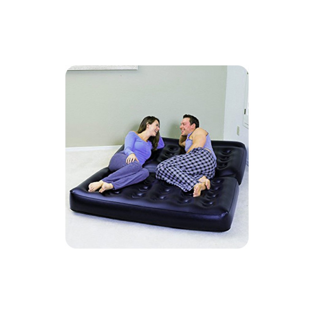 BESTWAY #75056 SOFA ANGIN DOUBLE HITAM DAPAT POMPA ANGIN LISTRIK