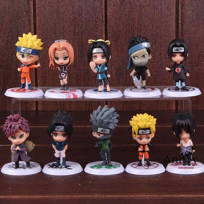Figure Naruto 1 Set isi 10 Pcs