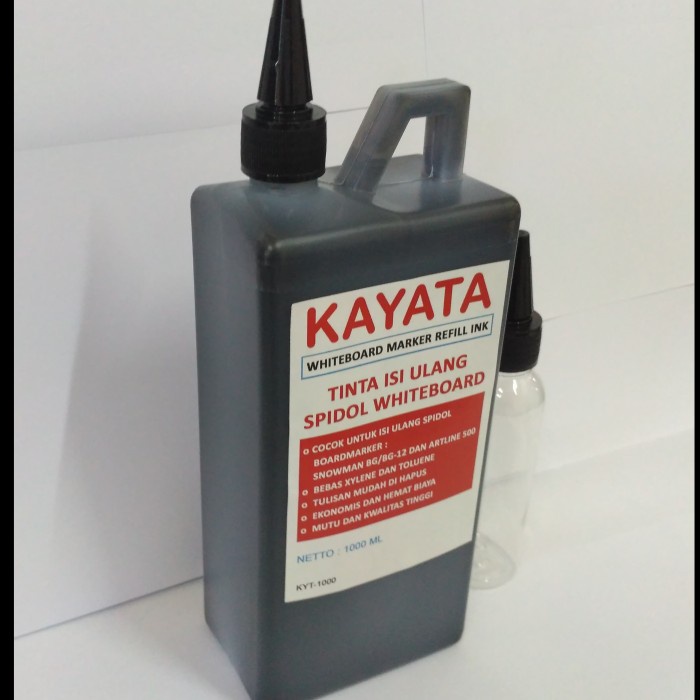 

Tinta isi ulang spidol whiteboard KAYATA Ukuran besar literan 1 LITER - Hitam promo