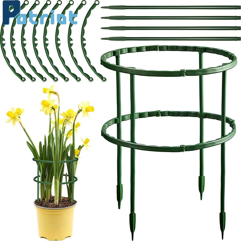 Plant Support Cage Plie / Flowers Stand Rings / Climbing Plant Support / Plastic Semi-Circle Green House Orchard Fixing Rod for Household Gardening Bonsai