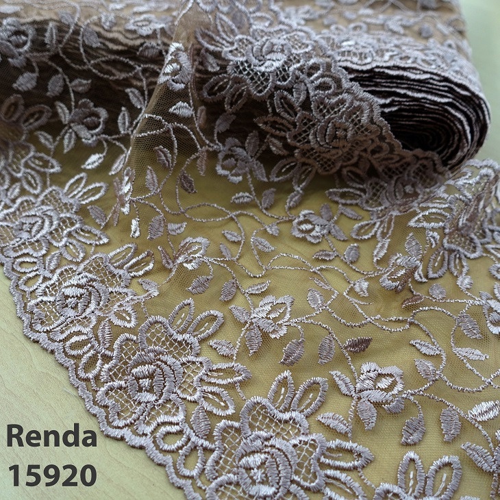 Kain Renda Bordir Tile- Bunga Besar NR 2- 15920