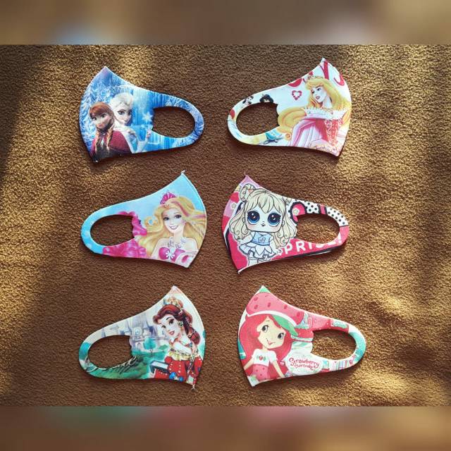Masker Scuba Anak-Anak Motif Kartun LOL / Frozen / Cars / HelloKitty