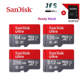 JFS Sandisk Memori Card 256gb/128gb/64gb Kartu Memori 80-100Mbps Micro sd card Free AdapteR