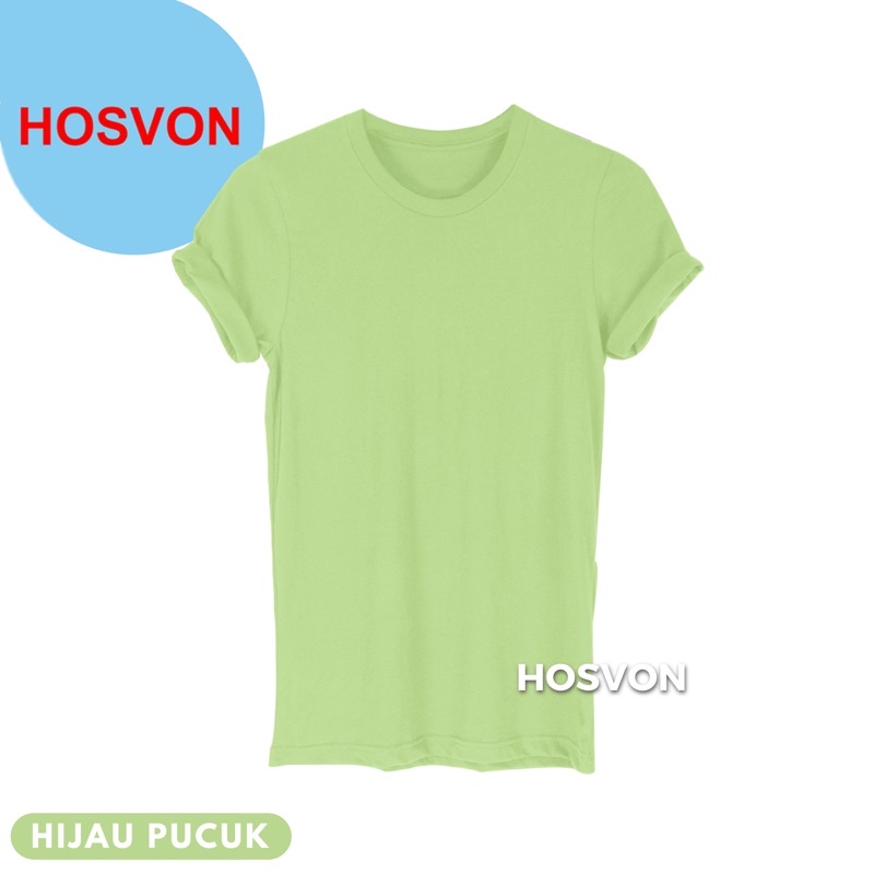 HIJAU PUCUK Cotton Combed 20s Lengan Pendek (PRIA &amp; WANITA) SIZE S-XXXL