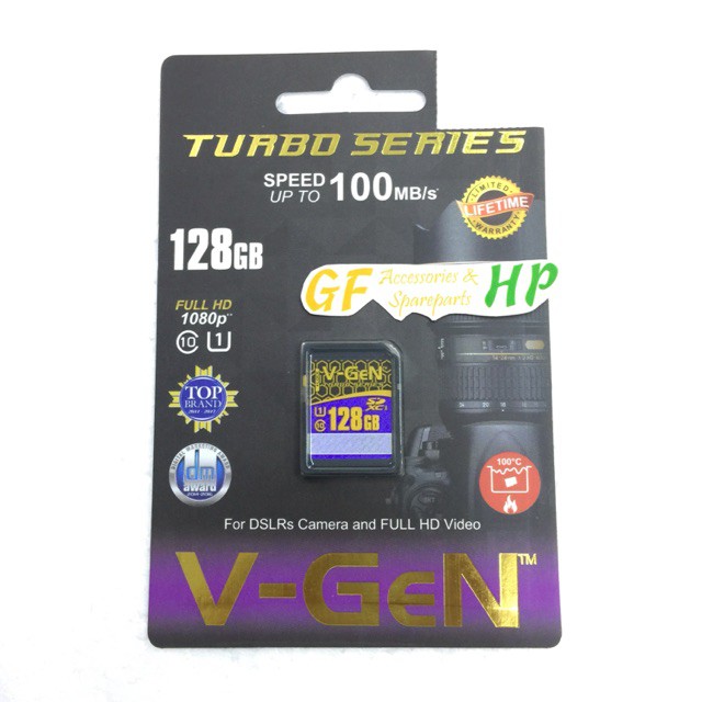 lion king Memory V-Gen SD Card Class 10 128GB TURBO SERIES - Memori Card Vgen 128 GB Turbo - SD