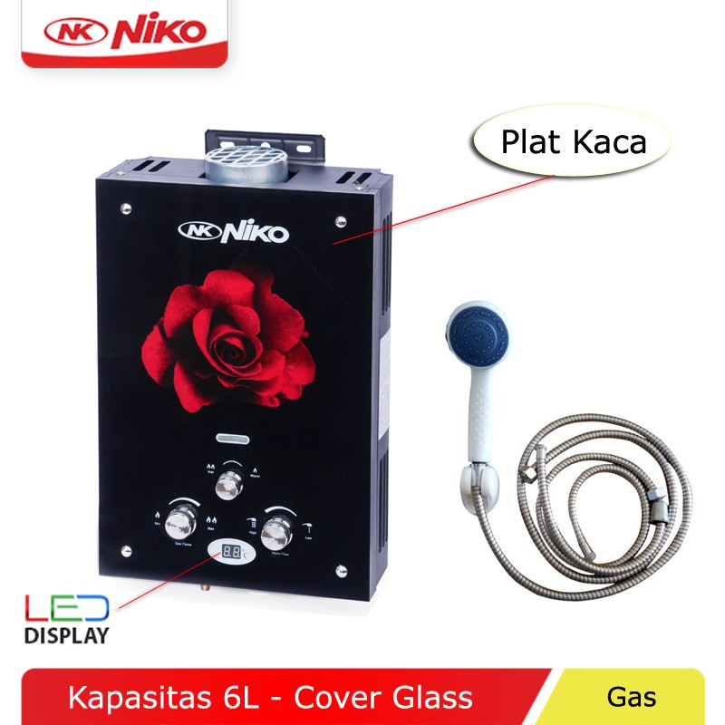 WATER HEATER GAS NIKO 6L DIGITAL NK 6 LDG LUX / PEMANAS AIR