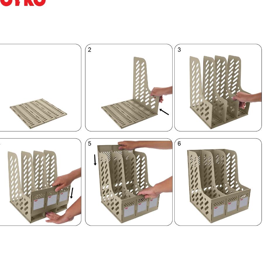 

Promo Terunik Box File Keranjang Plastik Rakit 3 Susun Joyko BOF-3GR Grey
