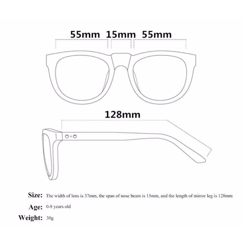 Kacamata Anak Bulat Anti UV 400 Outdoor