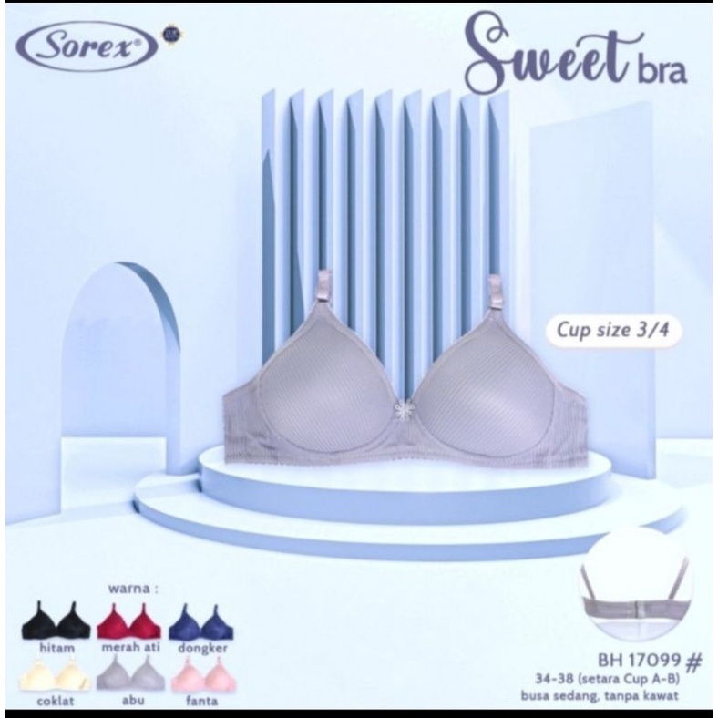 Bh Sorex sweet bra 17099 busa sedang tanpa kawat