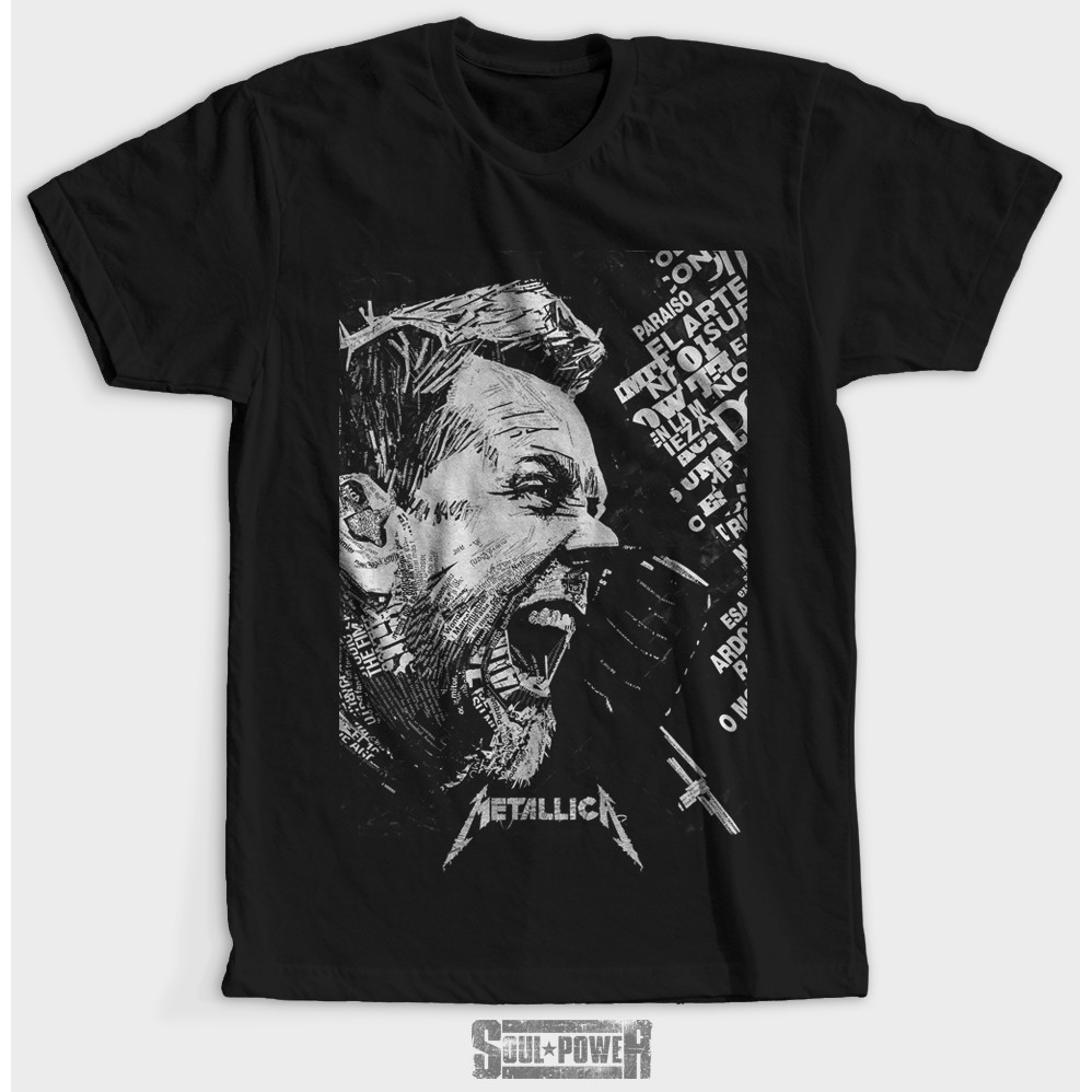 KAOS DISTRO 3D MURAH MUSIK BAND METALLICA TYPO JAMES