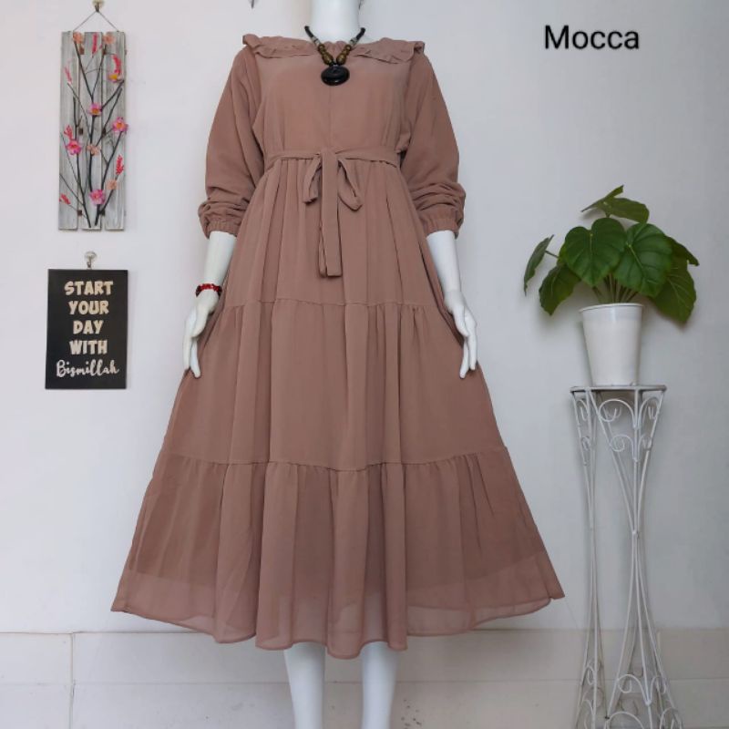 MIDI DRESS CERUTY BABYDOLL POLOS OOTD FASHION WANITA TERBARU KEKINIAN