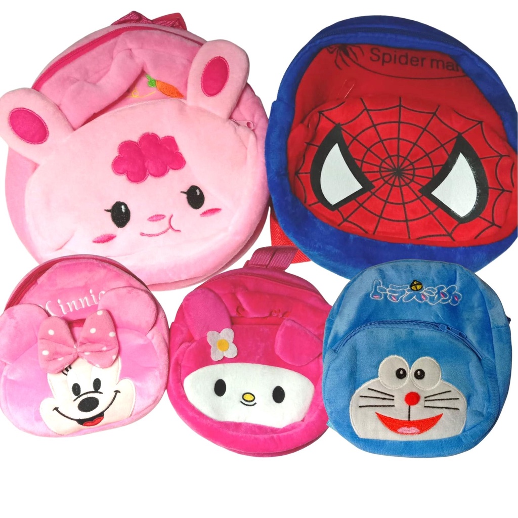 Tas Perdana Anak Playgrup Anak Tas Lucu Kecil Karakter Boneka Doraemon Minion Pooh Tas Spiderman