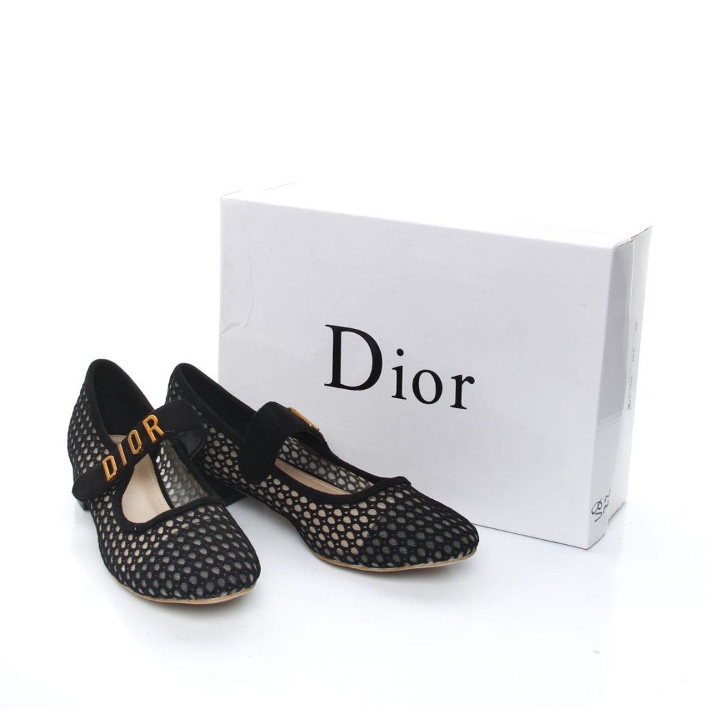 Sepatu Dior Baby-D Ballet Pump Mesh HITAM Seprem 522-3