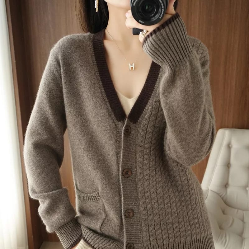 Weki Korean Cardigan Wanita Outer Rajut Import CDG 7321