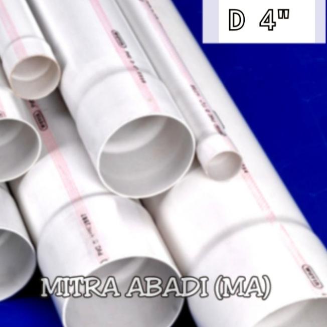 ♬ PIPA 4" RUCIKA D METERAN (PER 1 METER) / PARALON 4 INCH / PIPA PVC ✺