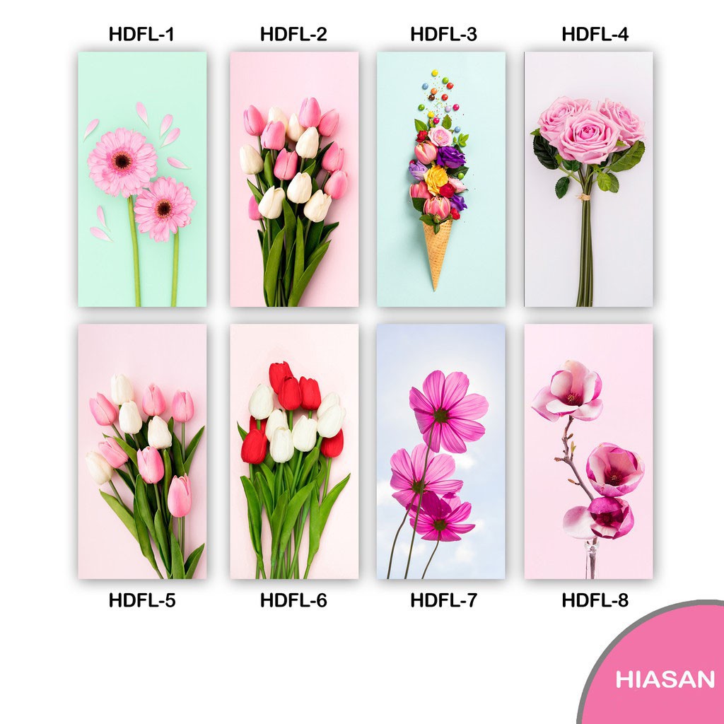 Hiasan Dinding Dekkorasi Dinding Rumah - Poster Kayu FLOWER BUNGA - Pajangan Hiasan Kamar Wall Decor