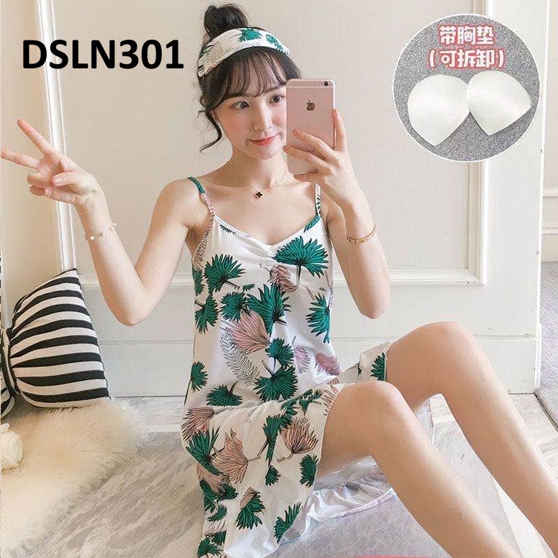 Daster Tanktop Leaf Green White - DSLN301