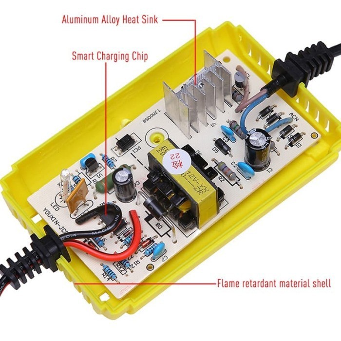 (COD) Charger Aki 2A / 12 V Motor Mobil Charger Aki