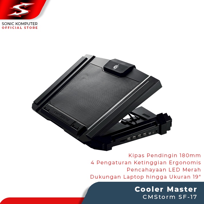 Kipas Laptop Cooler Master SF-17 Cooling Pad Coolpad SF17 Fan Laptop