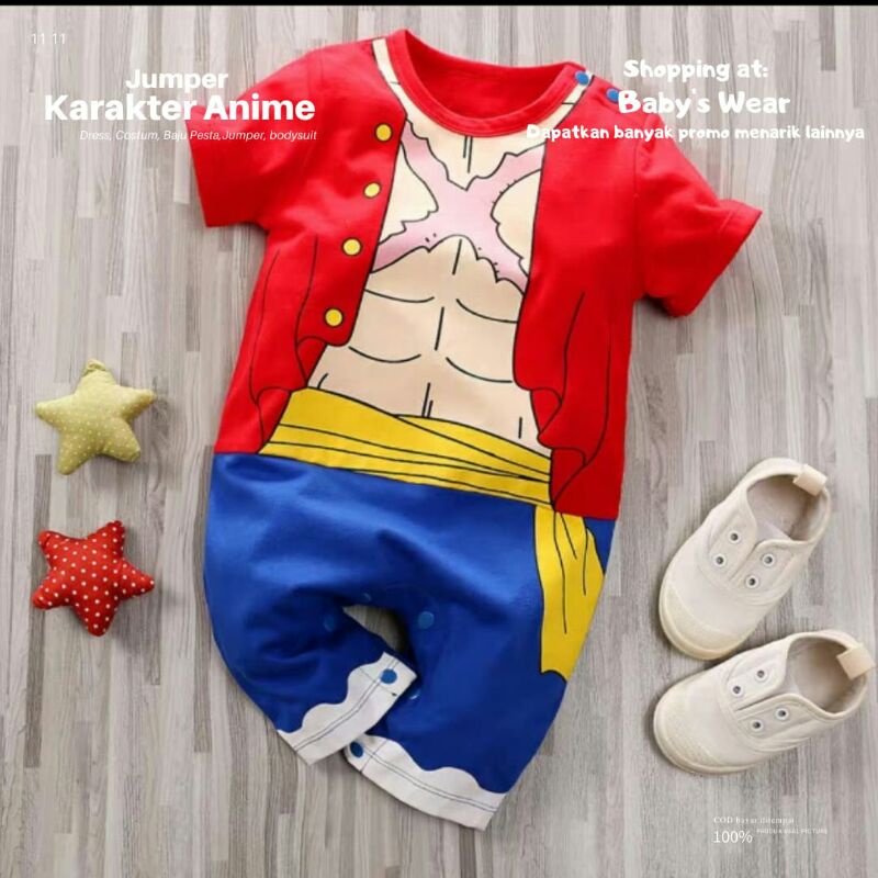 BAJU BAYI ANIME JUMPER LUFFY ONE PIECE IMPORT PREMIUM