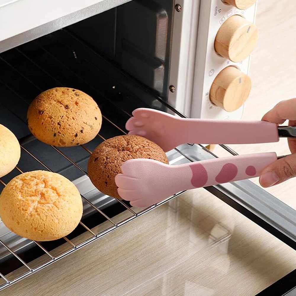 Alat Penjepit Makanan Bentuk Kartun Cakar Kucing Bahan Stainless Steel Untuk Memasak
