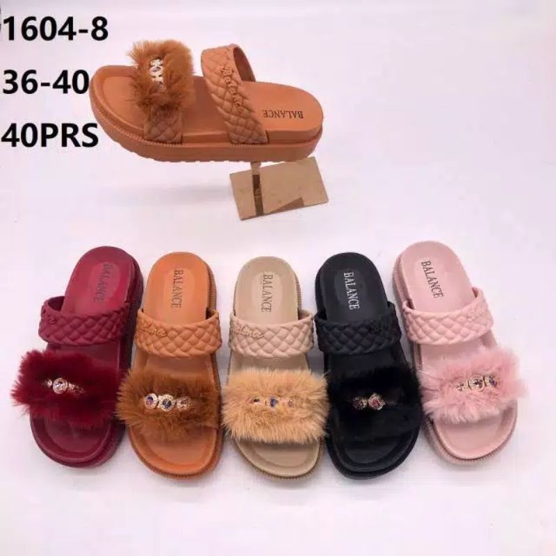 SANDAL WANITA JELLY BULU MATA (IMPORT) BALANCE CMS-1604 (A.14)