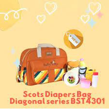 Tas Bayi Besar Baby Scots Diapers Bag Diagonal Series BST4301/Diaper Bag/Tas Bayi