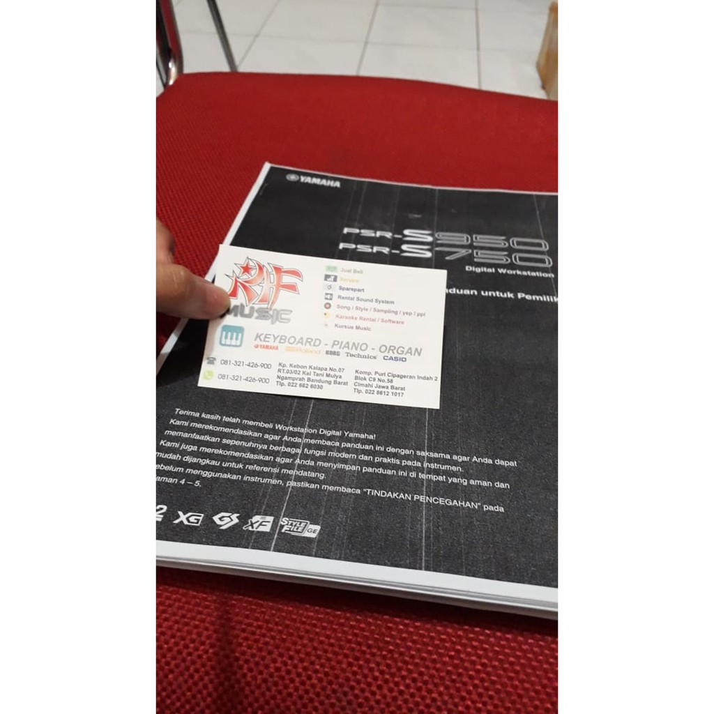 Buku Panduan Keyboard Yamaha PSR-S750 PSR-S950