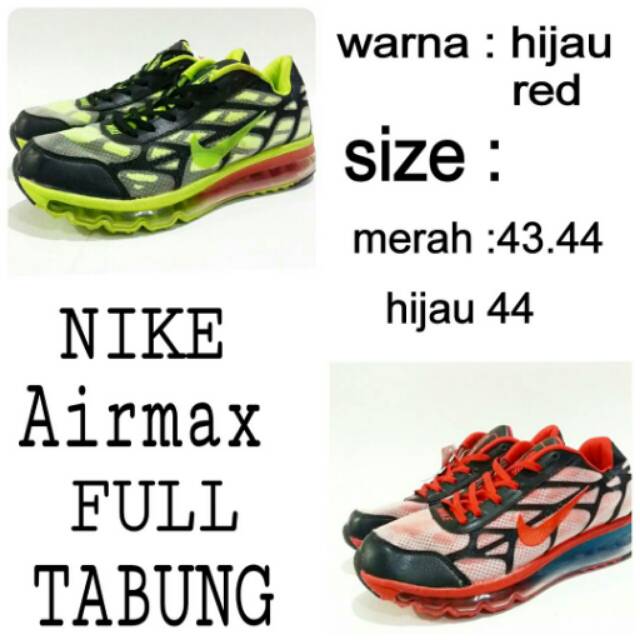 Sepatu sport nike airmax full tabung man murah