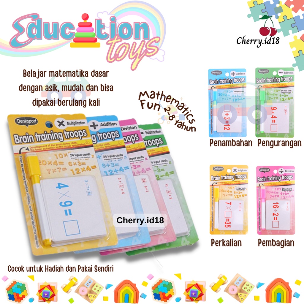 Cherry COD Mainan Edukasi Anak / Mainan Matematika Anak / Mainan Tulis Anak / Mainan Anak Murah PB27