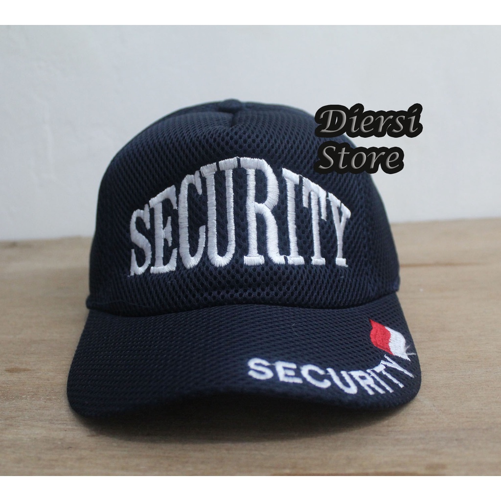 DIERSI STORE TOPI DOUBLE MESH BORDIR SECURTY /TOPI SECURITY/TOPI SATPAM BORDIR