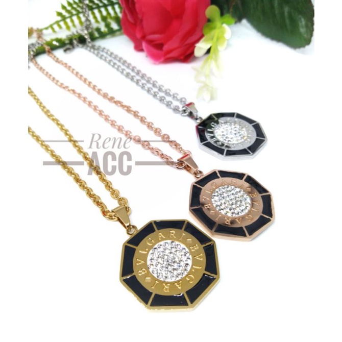 Kalung Titanium Wanita anti karat panjang 60 cm