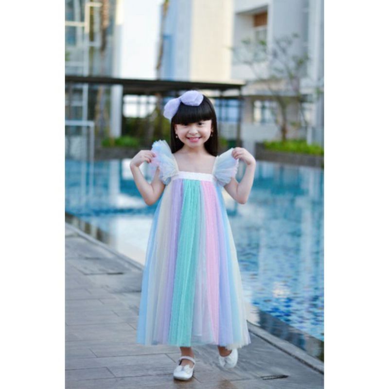 DRESS GAMMAR RAINBOW PREMIUM (UNICORN)