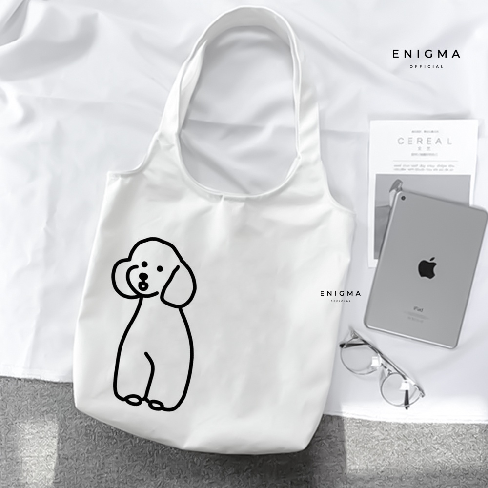 TERBARU TOTEBAG KANVAS PREMIUM ENIGMA TAS WANITA TOTE BAG WANITA TOTEBAG AESTHETIC