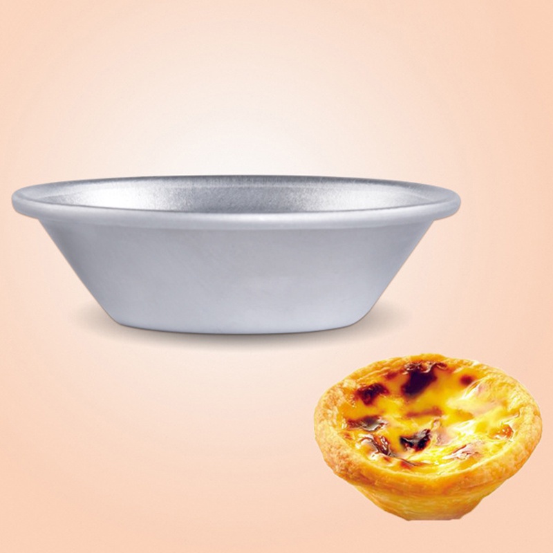 1pc Cetakan Egg Tarts Bentuk Bulat Bahan Aluminum Alloy