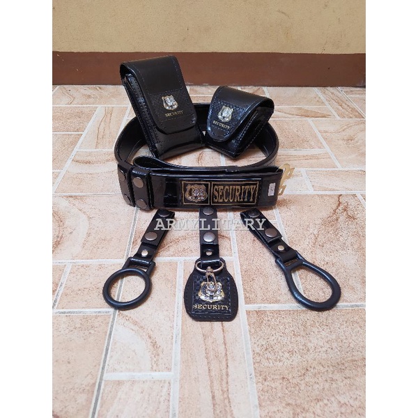 kopel set satpam security lux hitam