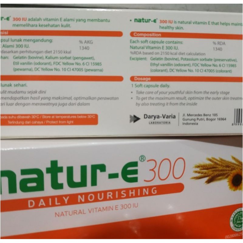 NATUR E NATUR-E 300 IU 16 KAPSUL ORANGE