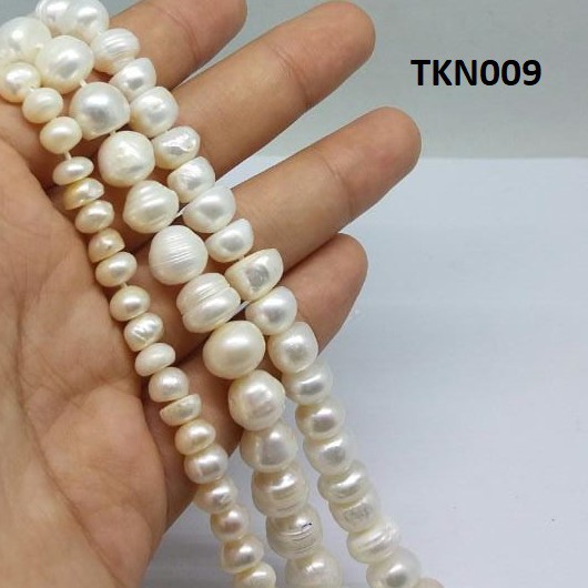 Mutiara Air Tawar  Model Gepeng Uk 6 - 10mm Harga/String