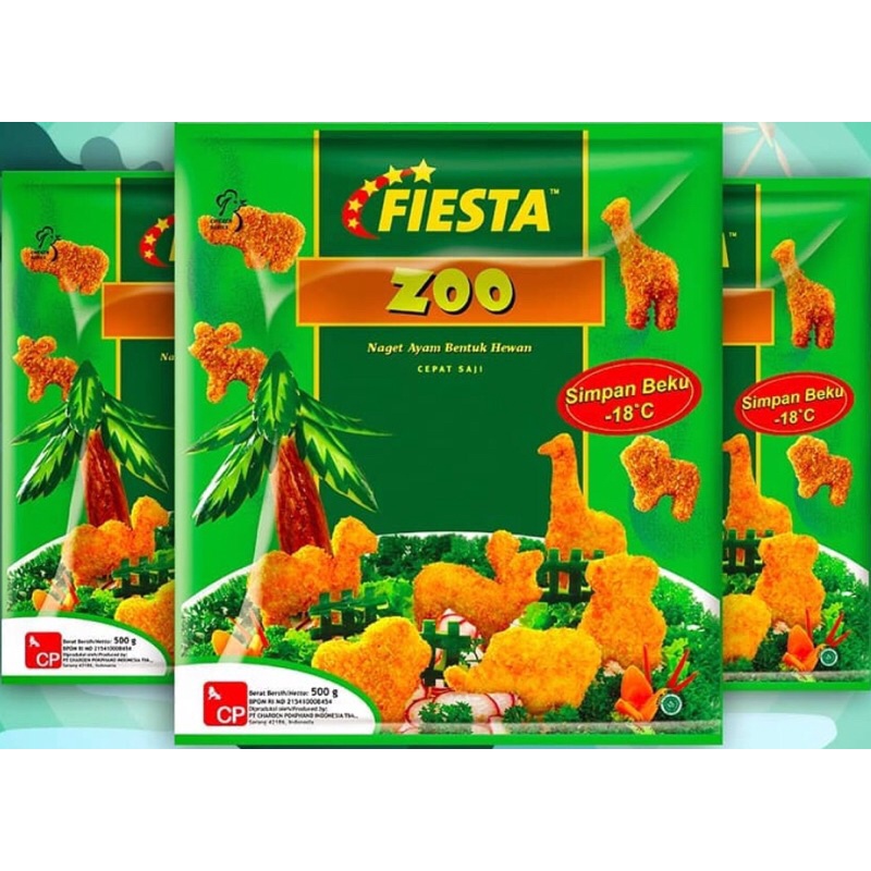 

FIESTA ZOO Naget Ayam Bentuk Hewan [500g] / Chicken Nugget