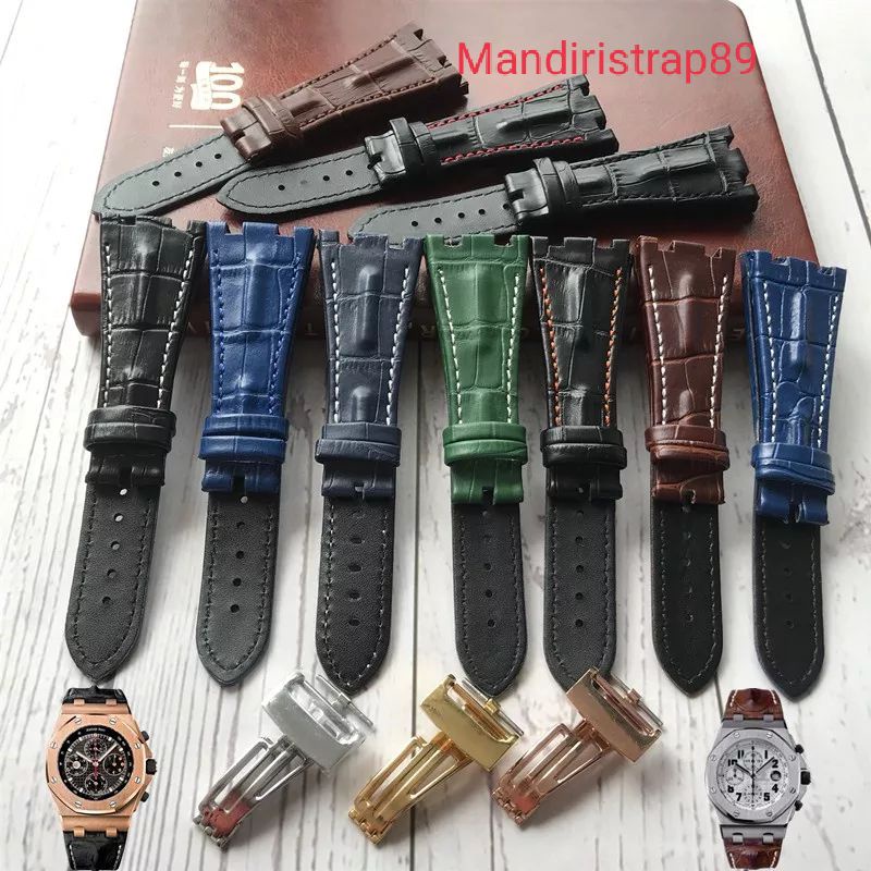 Strap Tali Jam Tangan Pria AP Audemars Piguet Kulit Uk 28mm